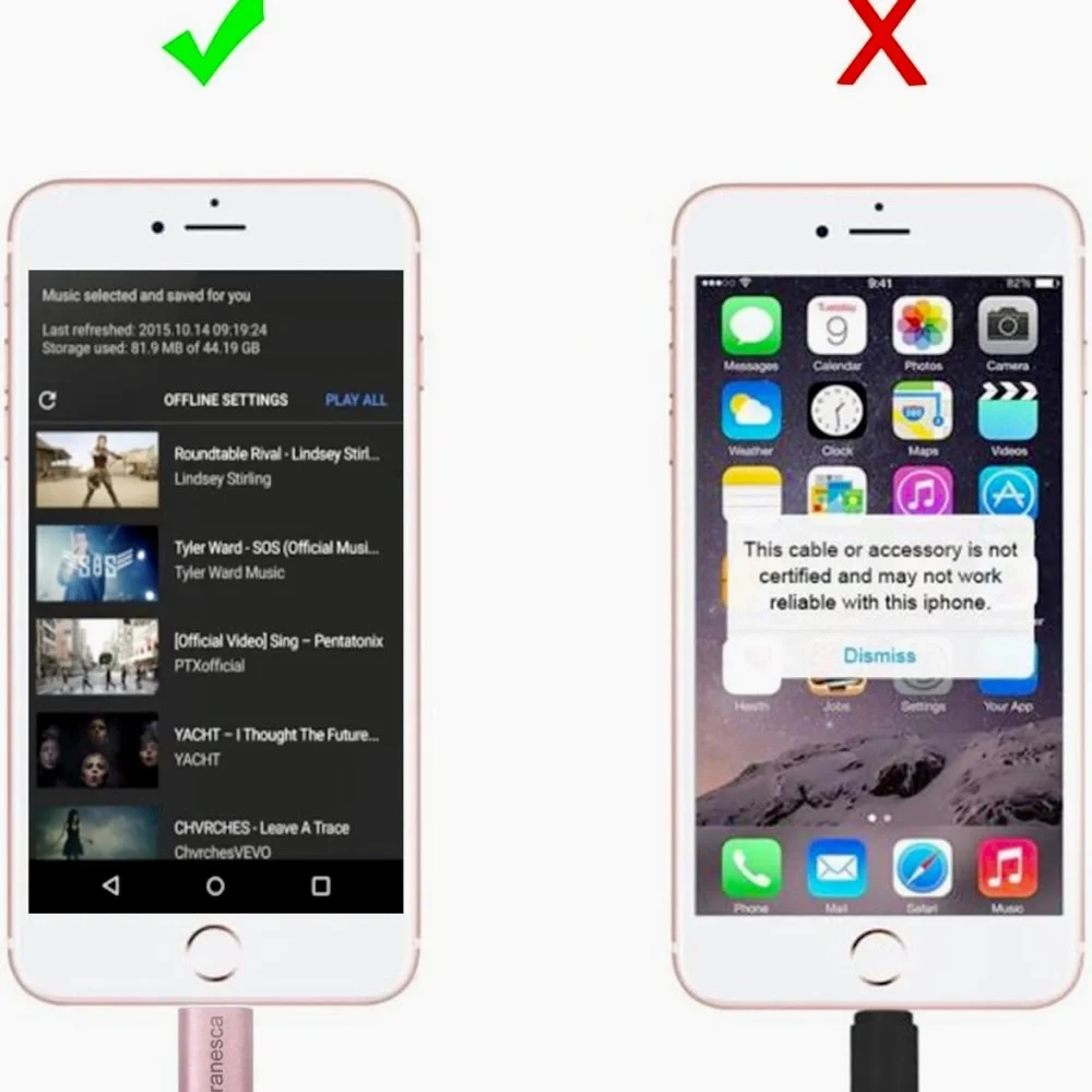 Silver-Apple MFI Certified Lightning to 3.5 mm Headphone Jack Adapter
